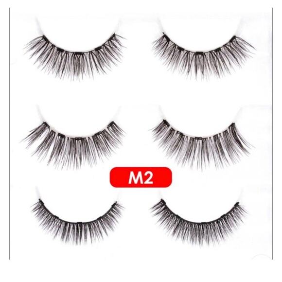 Magnetic Eyelashes Eyeliner Kit 3 Pair Easy Application Reusable Natural USA New - Picture 2 of 3